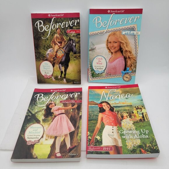 American Girl Book Lot Beforever Character KAYA * CAROLINE * SAMANTHA * NANEA * - Picture 1 of 12